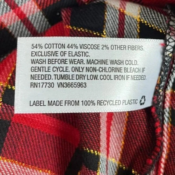 Cat & Jack Girls' Plaid Woven Long Sleeve Dress Size L - Picture 8 of 9